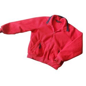 Vintage Columbia Fleece Jacket Mens Large Red Blue Full Zip 3 in 1 Liner